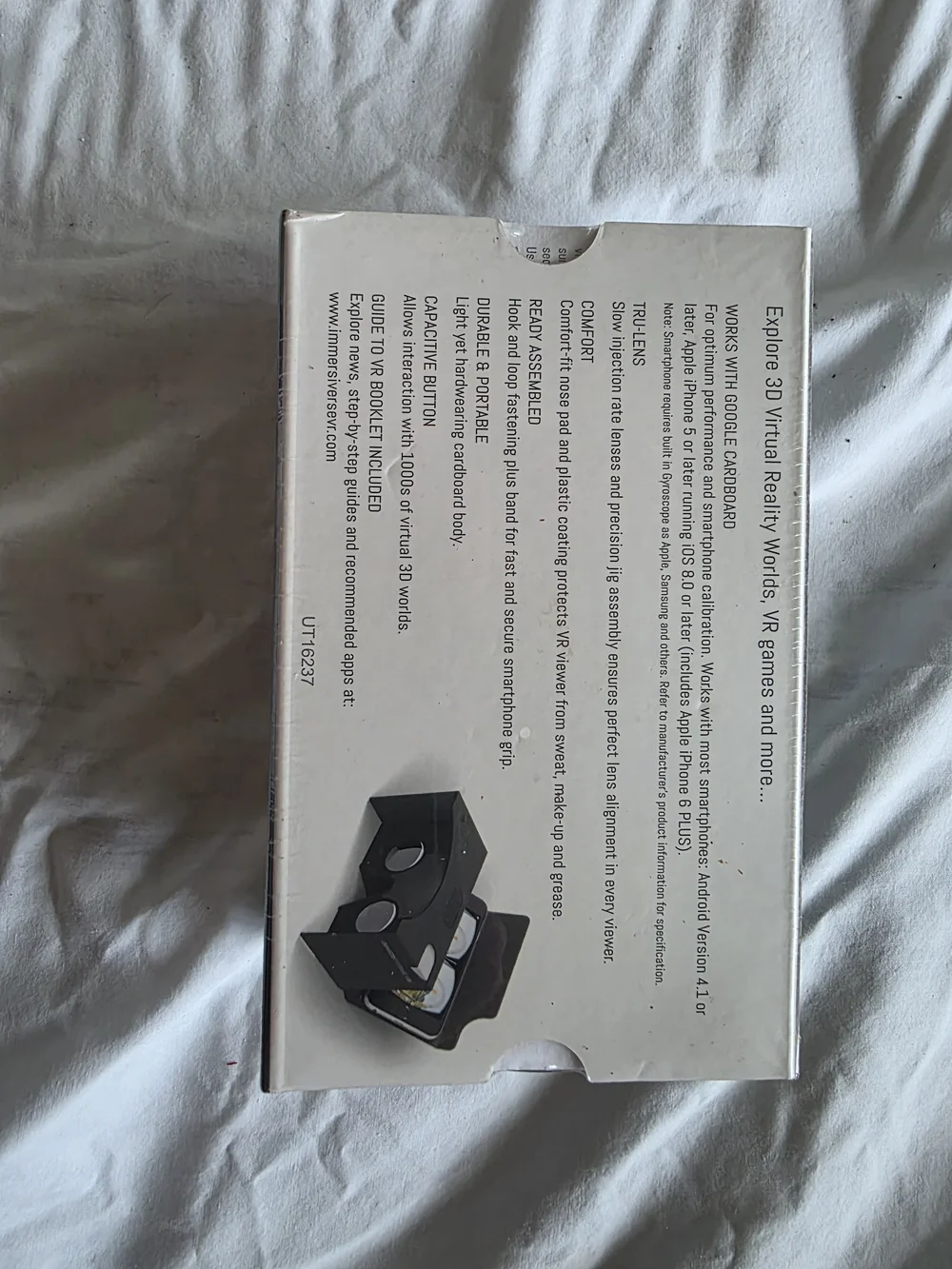 Virtual Reality Viewer Headset - Black